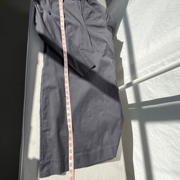 COS (4) cotton sateen shift dress with side pockets, grey, BNWOT. - Picture 9 of 16